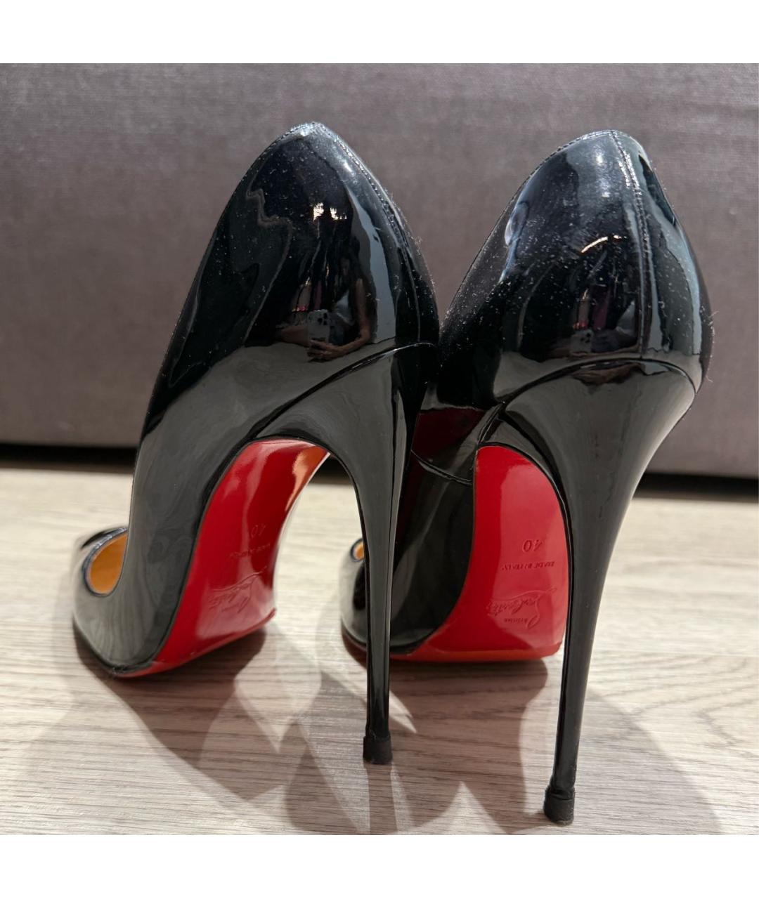 CHRISTIAN LOUBOUTIN Черные туфли из лакированной кожи, фото 3