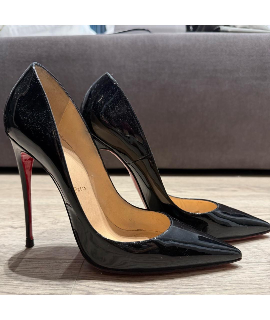 CHRISTIAN LOUBOUTIN Черные туфли из лакированной кожи, фото 7
