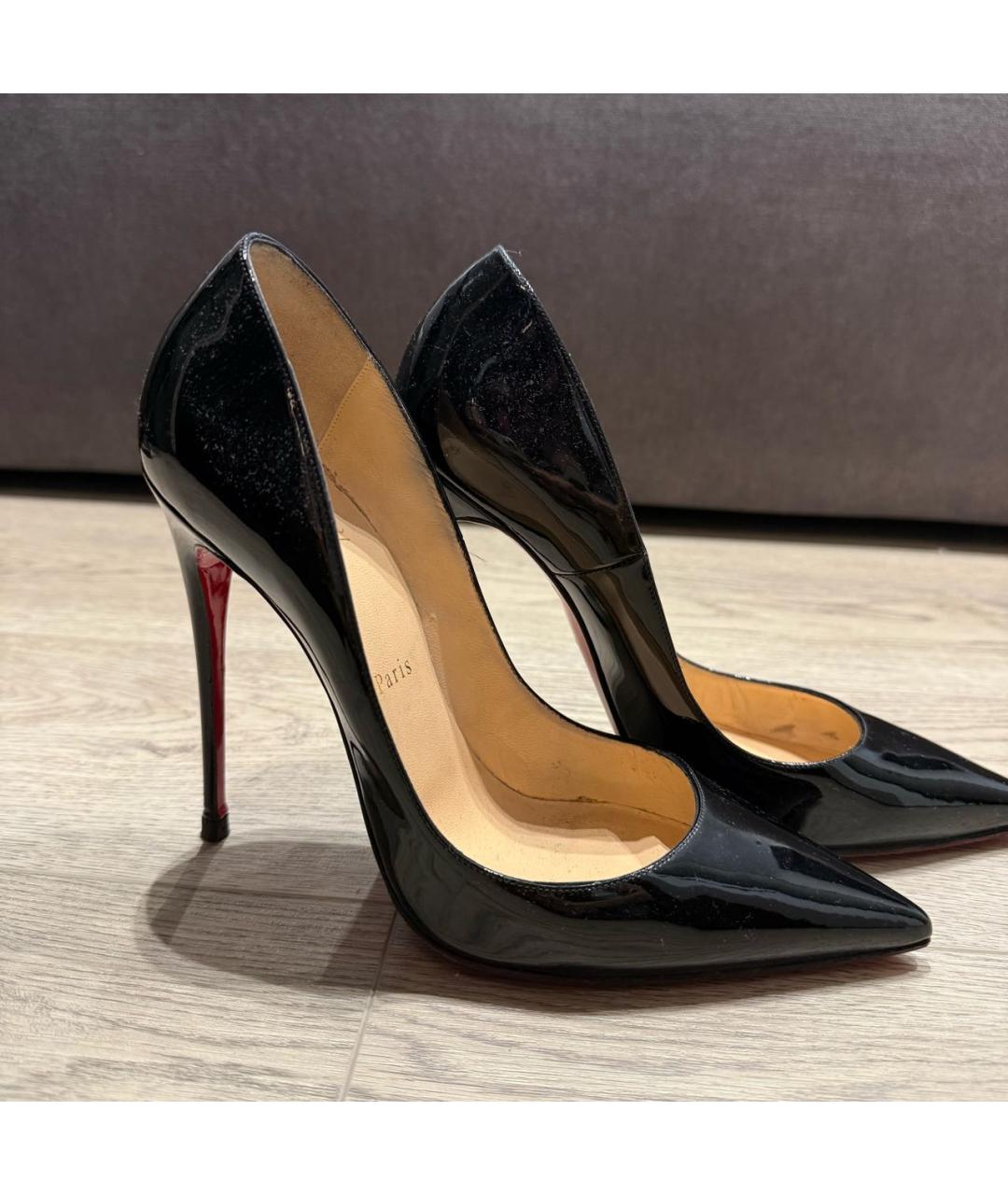 CHRISTIAN LOUBOUTIN Черные туфли из лакированной кожи, фото 6