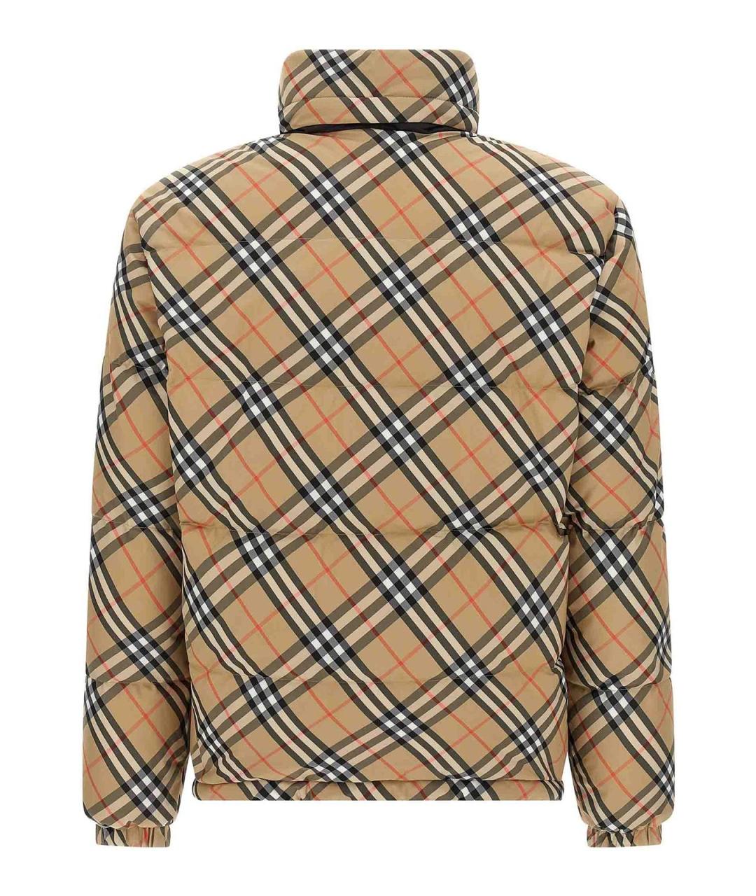 BURBERRY Бежевая полиамидовая куртка, фото 3