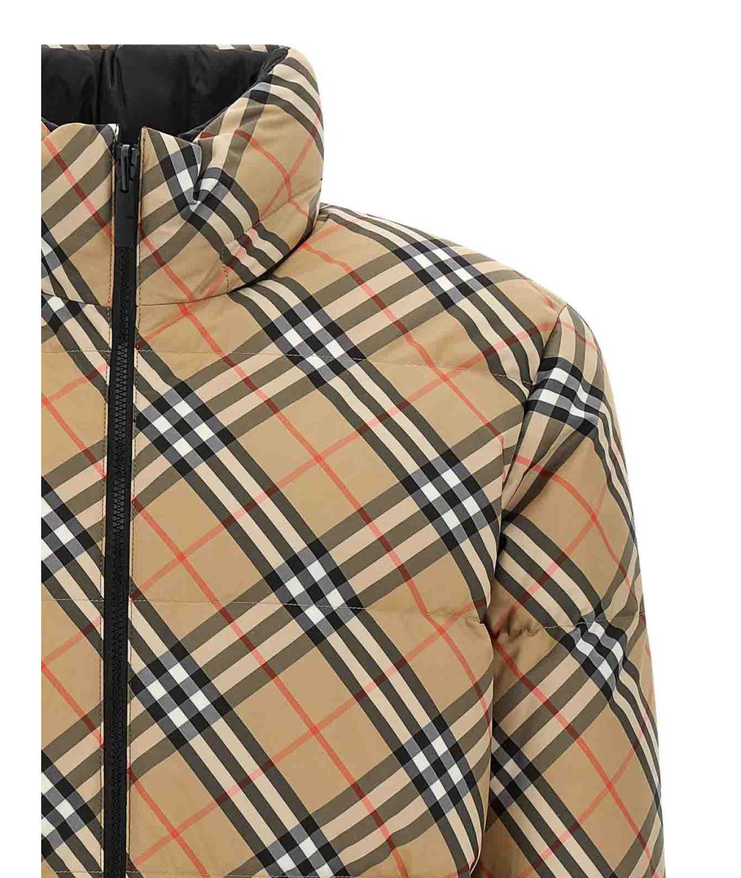 BURBERRY Бежевая полиамидовая куртка, фото 4