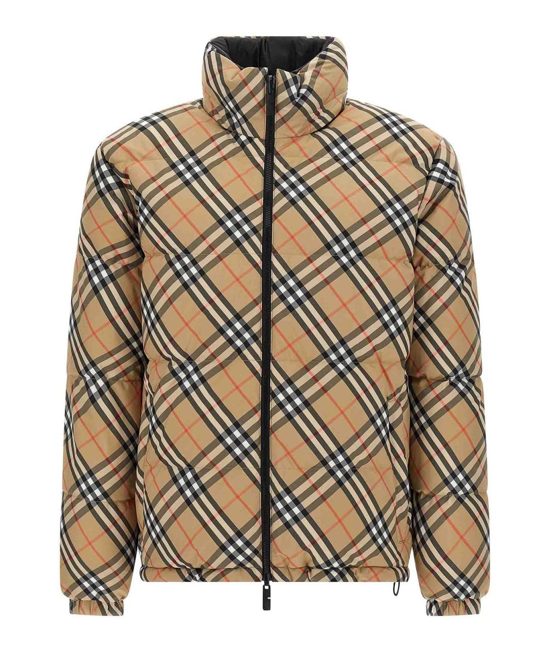 BURBERRY Бежевая полиамидовая куртка, фото 1