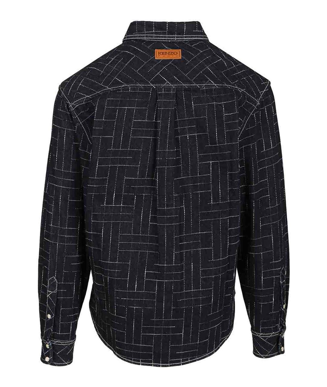 KENZO Синяя хлопковая кэжуал рубашка, фото 2