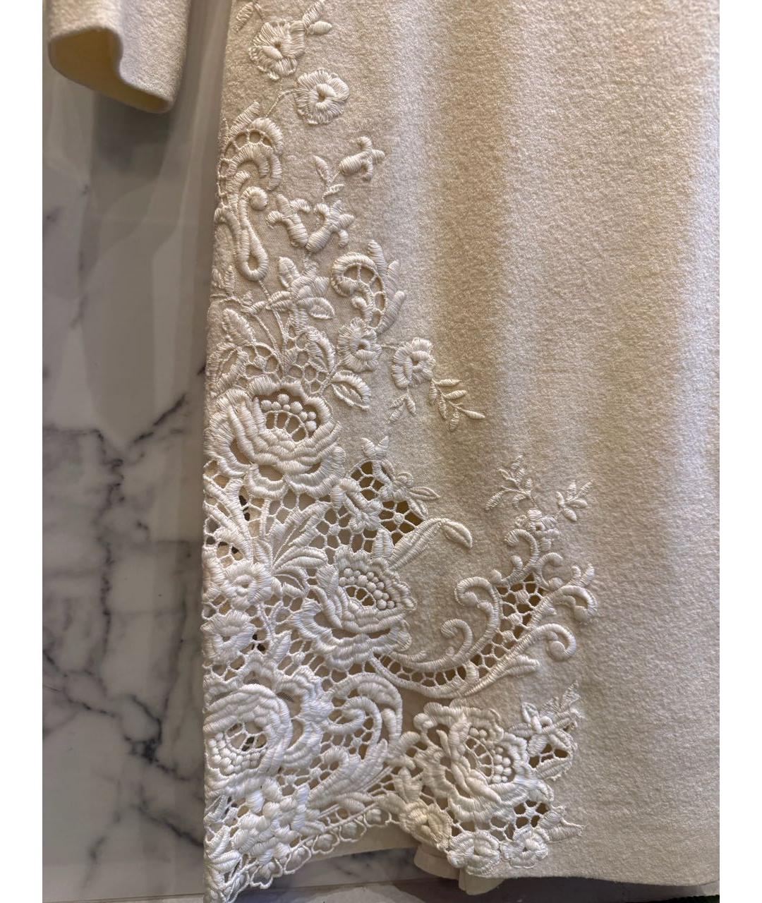 ERMANNO SCERVINO Белое кашемировое повседневное платье, фото 4