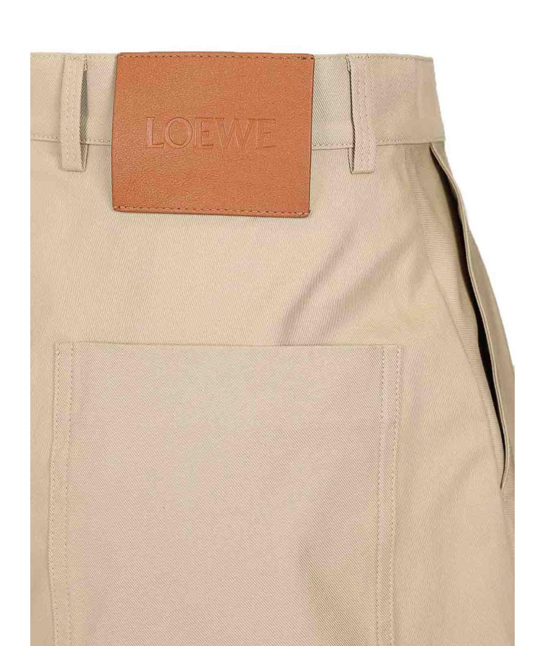LOEWE Бежевые хлопковые шорты, фото 5