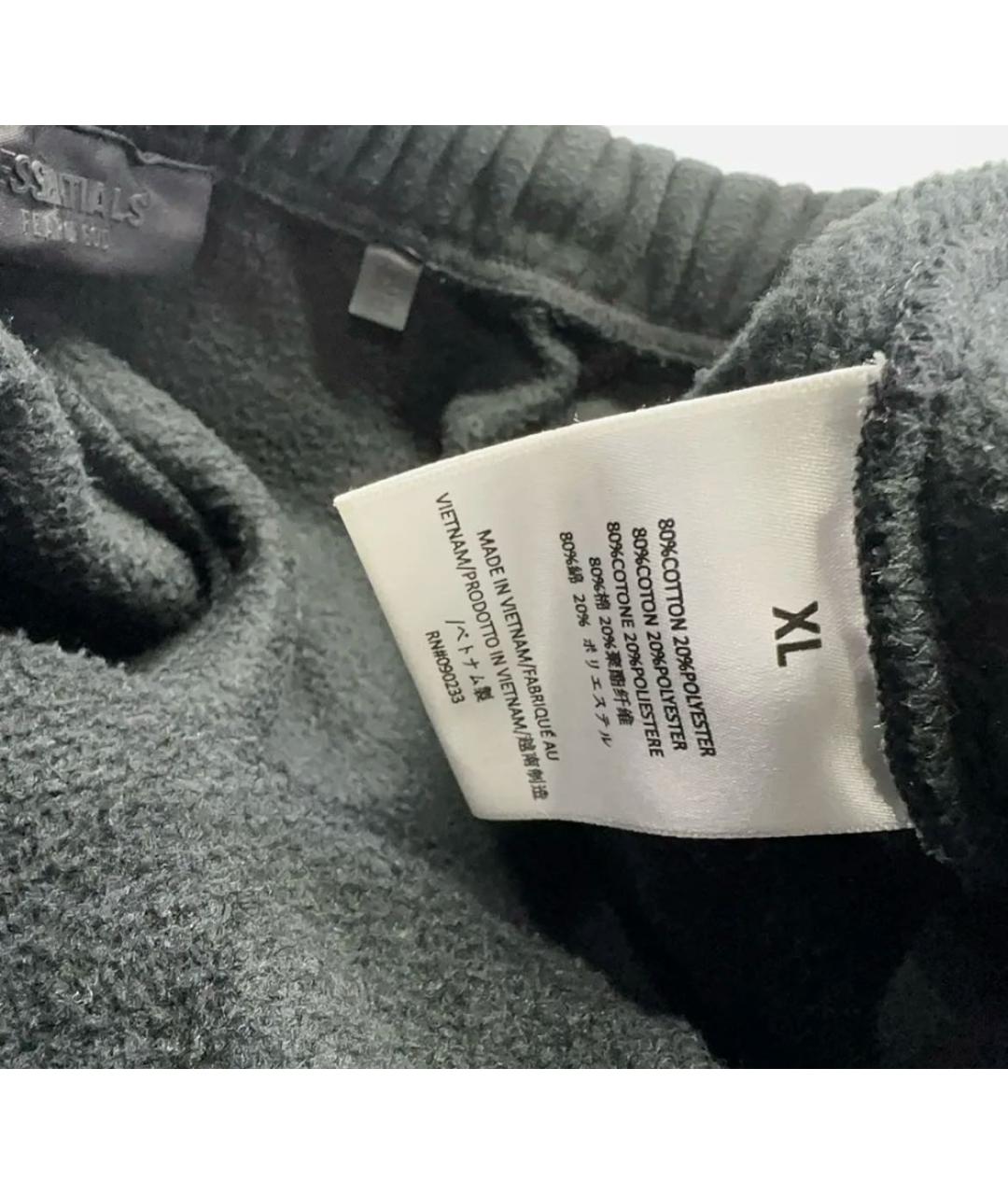 FEAR OF GOD ESSENTIALS Черные хлопковые повседневные брюки, фото 4