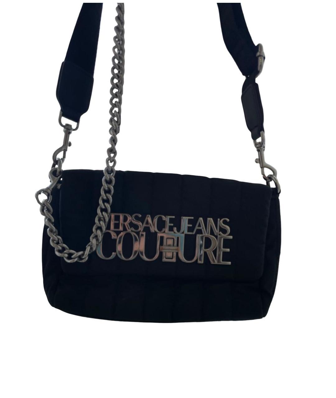 VERSACE JEANS COUTURE Черная нейлоновая сумка через плечо, фото 1