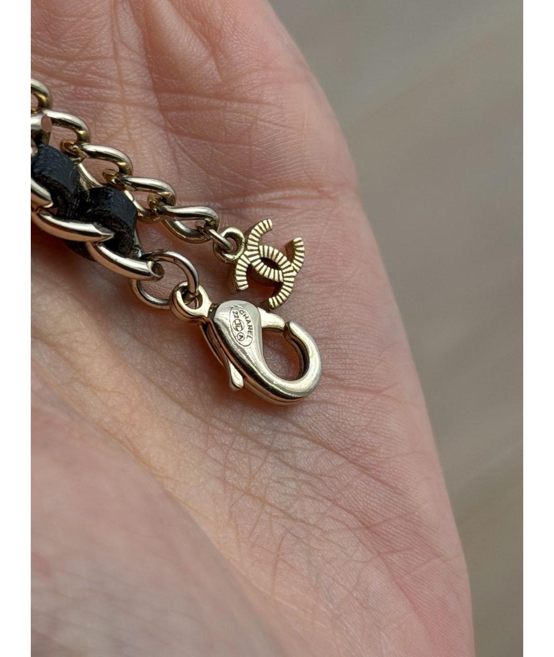 CHANEL Золотая металлическая подвеска, фото 4