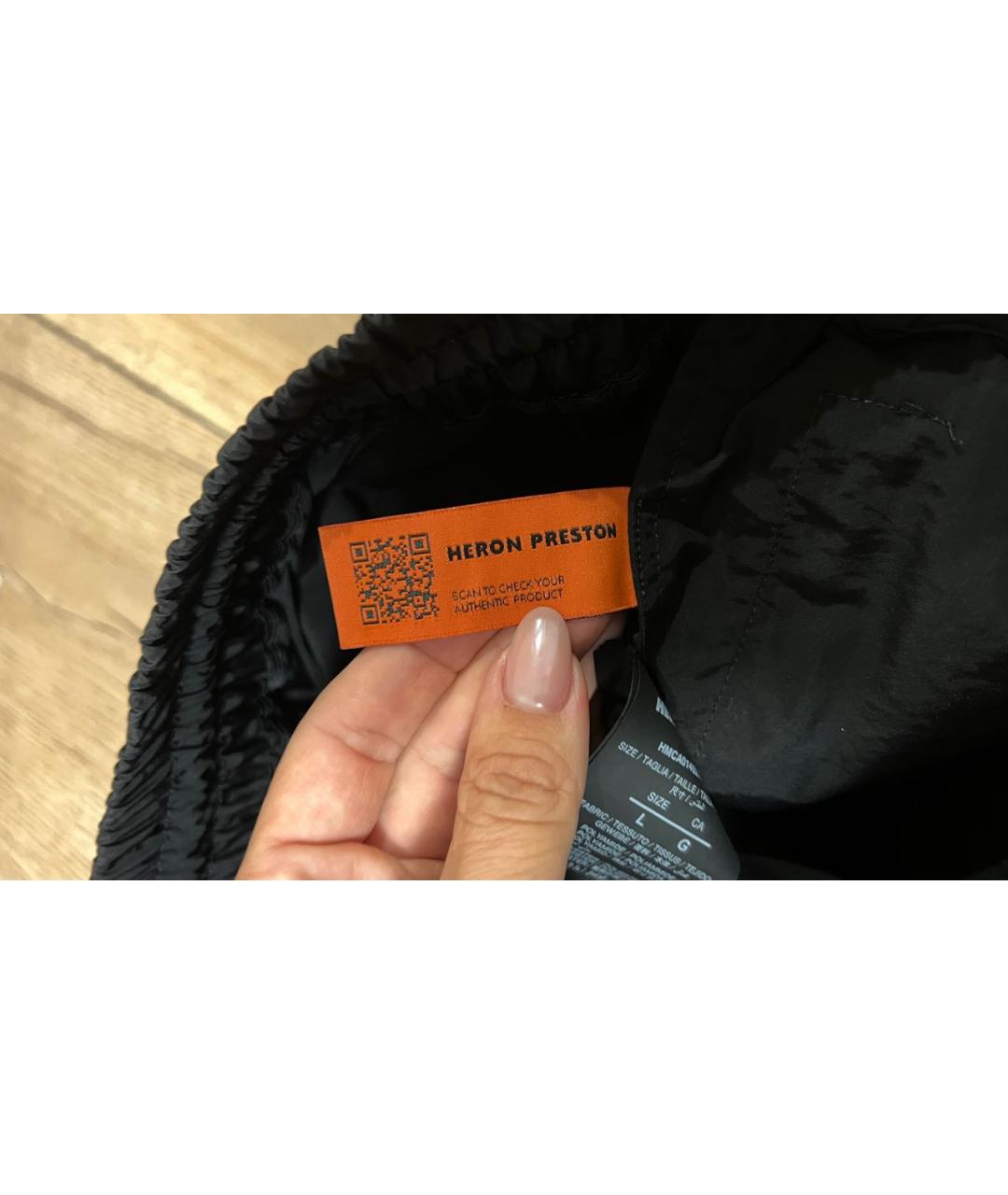 HERON PRESTON Черные полиамидовые повседневные брюки, фото 6