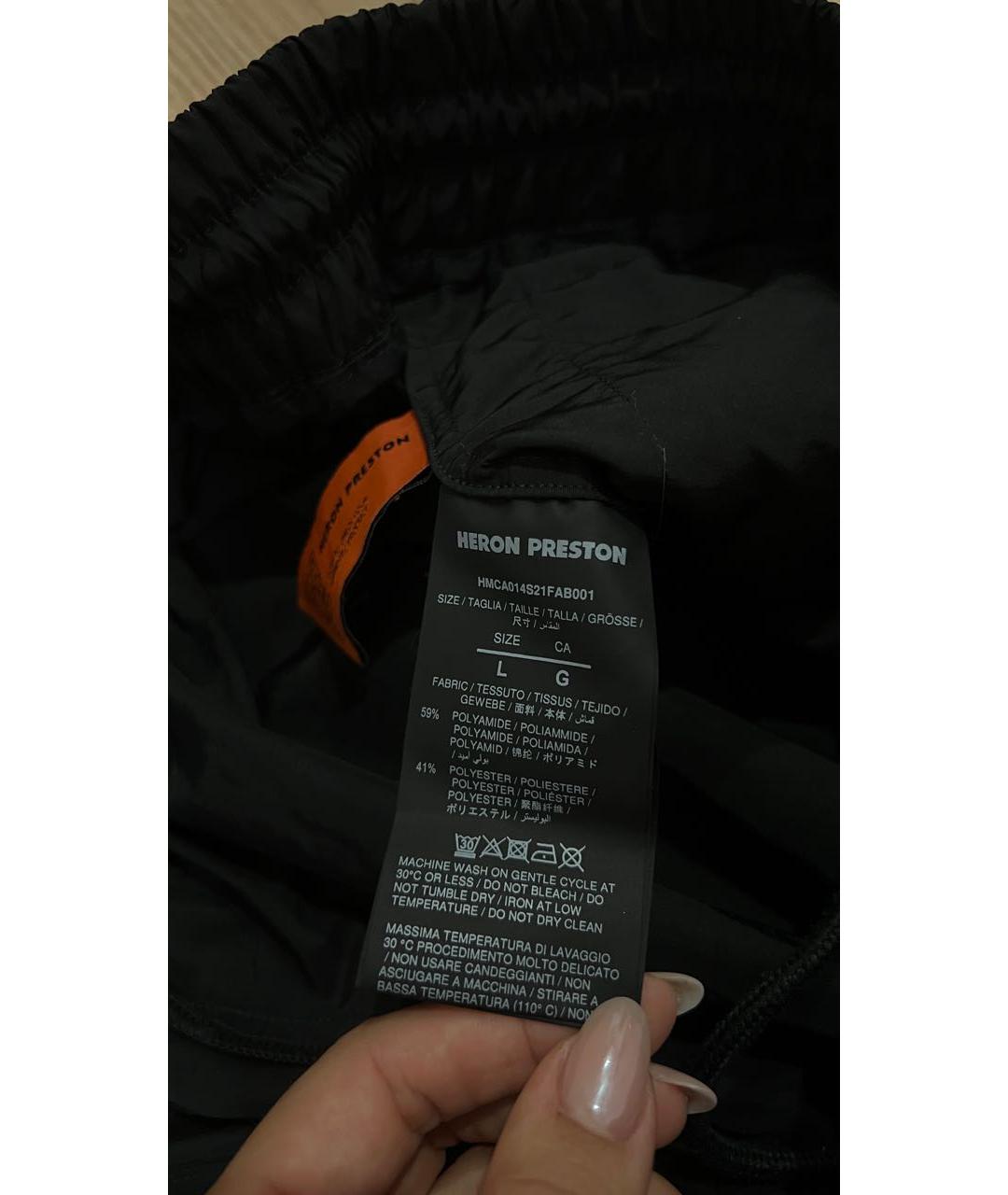HERON PRESTON Черные полиамидовые повседневные брюки, фото 7
