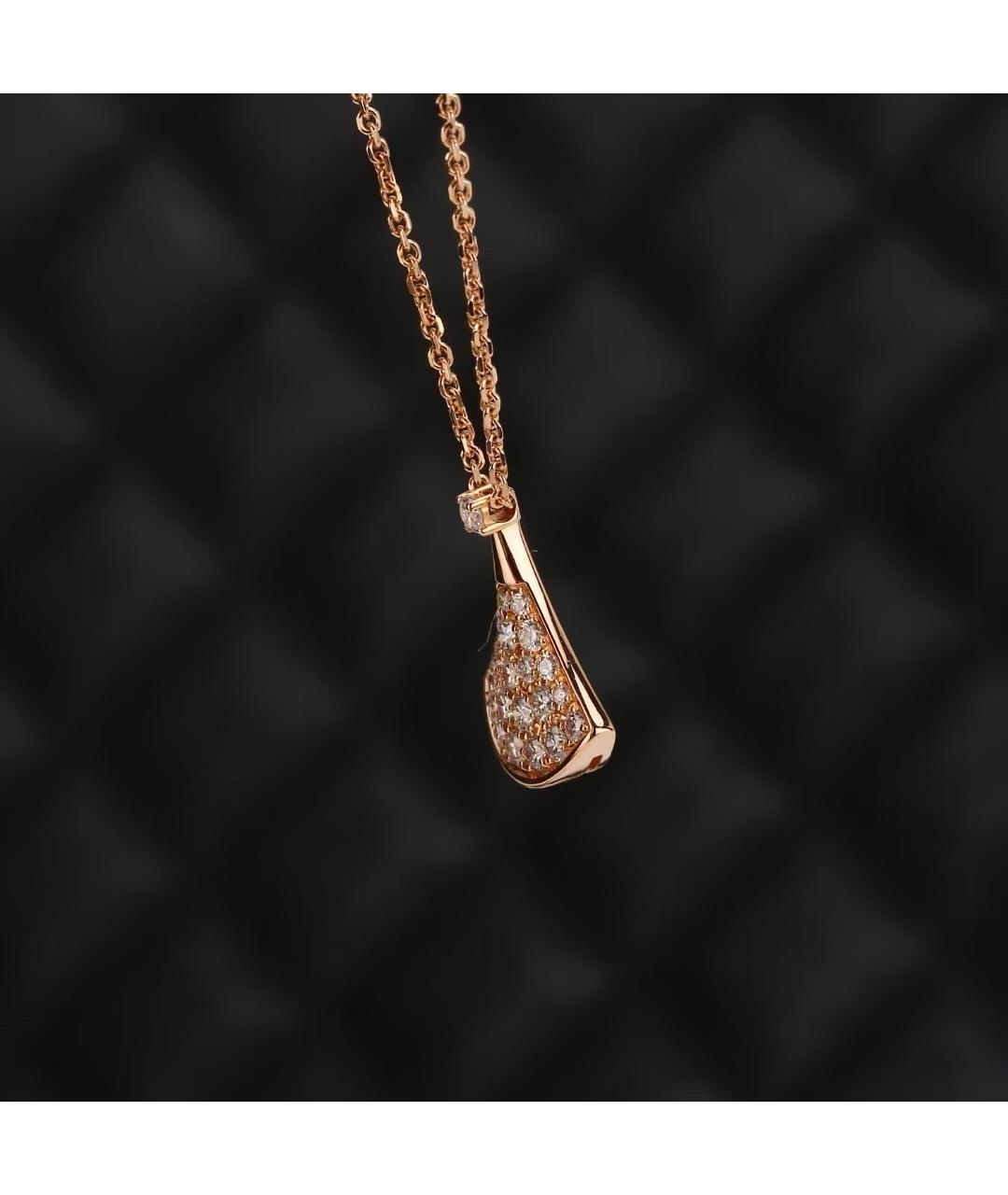 BVLGARI Золотая подвеска из розового золота, фото 4