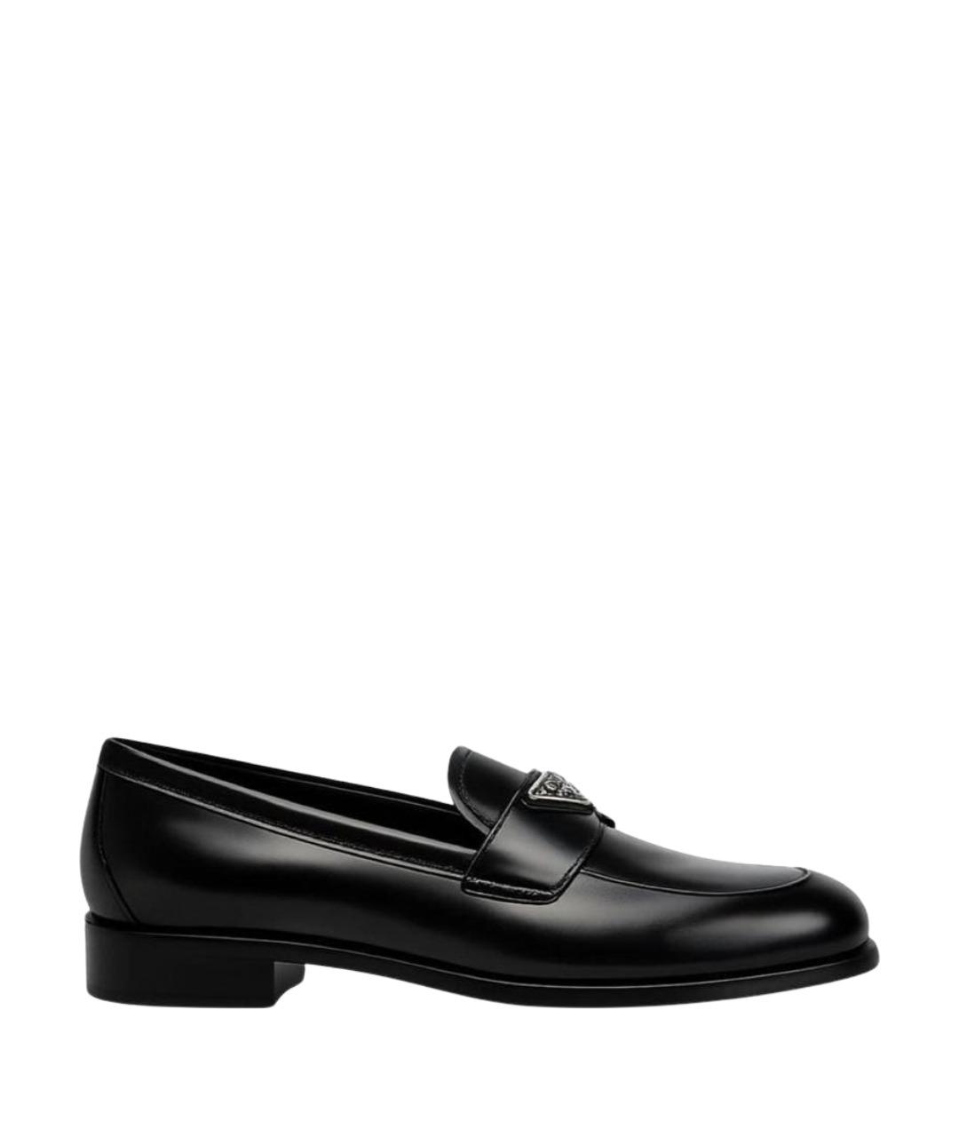 PRADA Черные кожаные лоферы, фото 1
