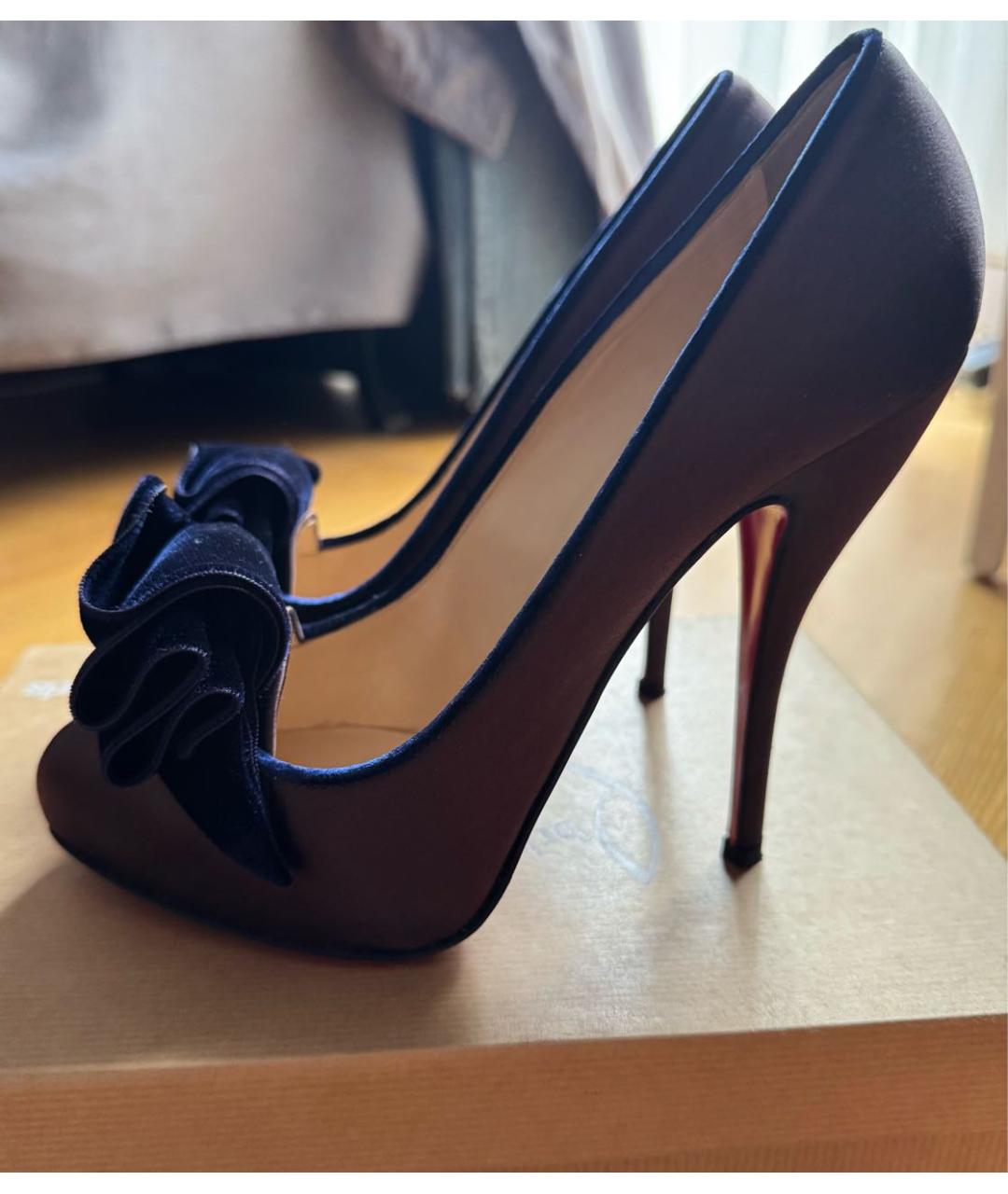 CHRISTIAN LOUBOUTIN Фиолетовые текстильные туфли, фото 4