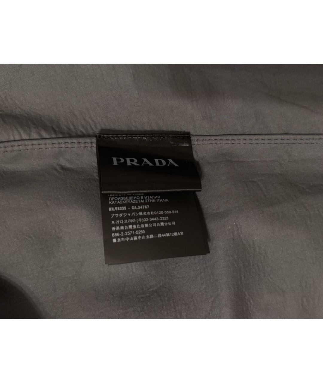 PRADA Серая кожаная куртка, фото 7