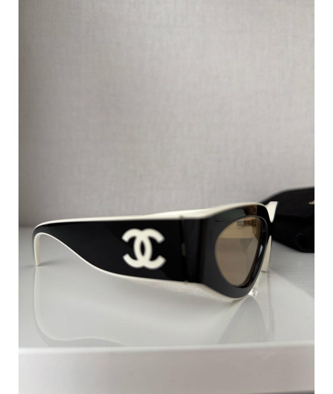 CHANEL Черные пластиковые солнцезащитные очки, фото 2
