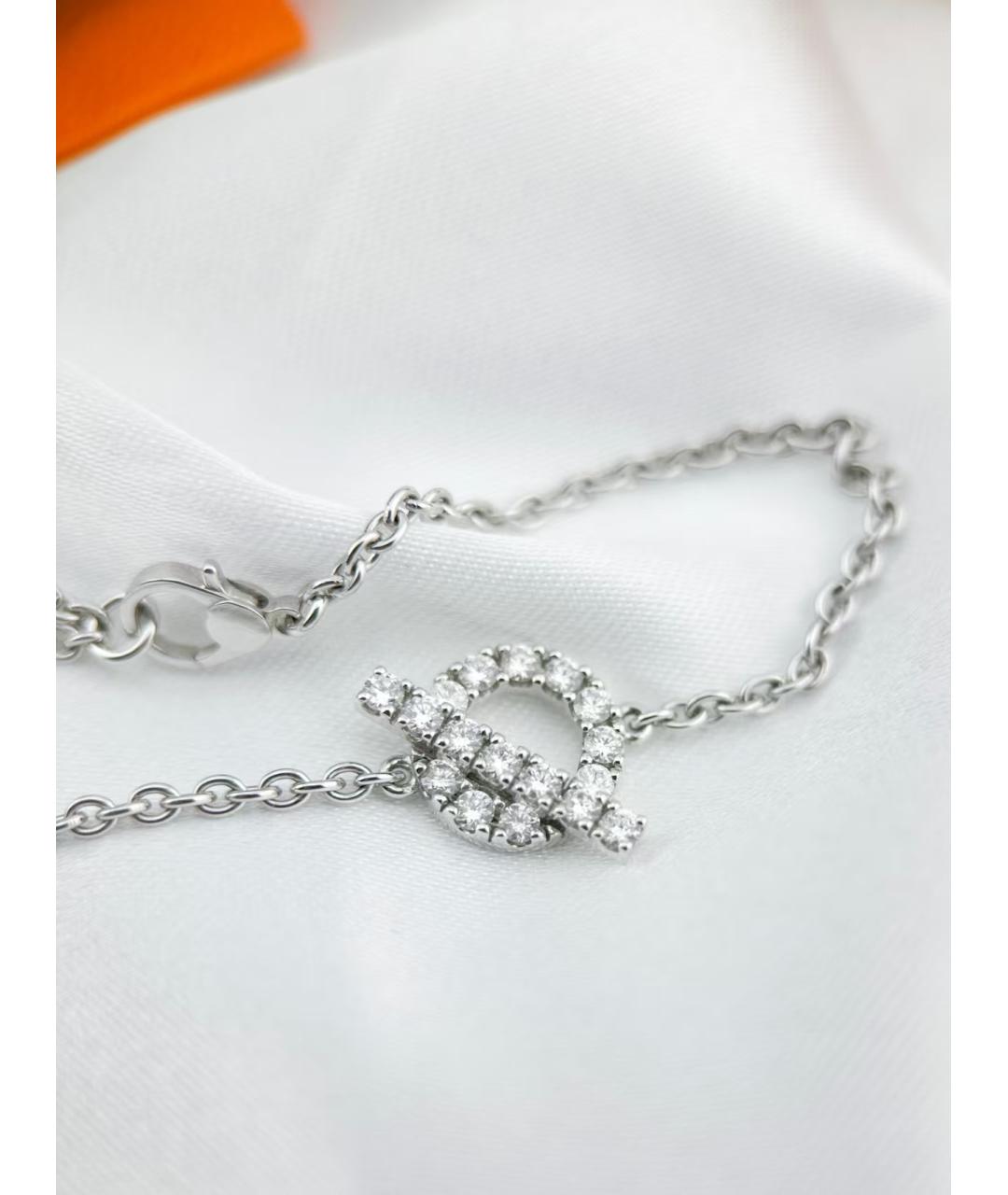 HERMES Серебряный браслет из белого золота, фото 5