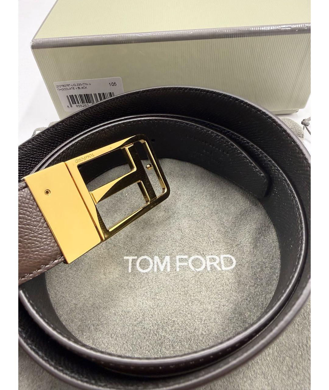 TOM FORD Черный кожаный ремень, фото 5