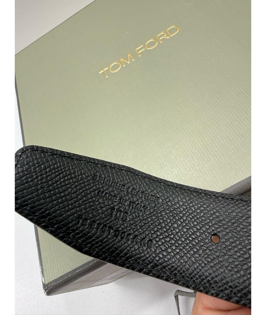 TOM FORD Черный кожаный ремень, фото 3