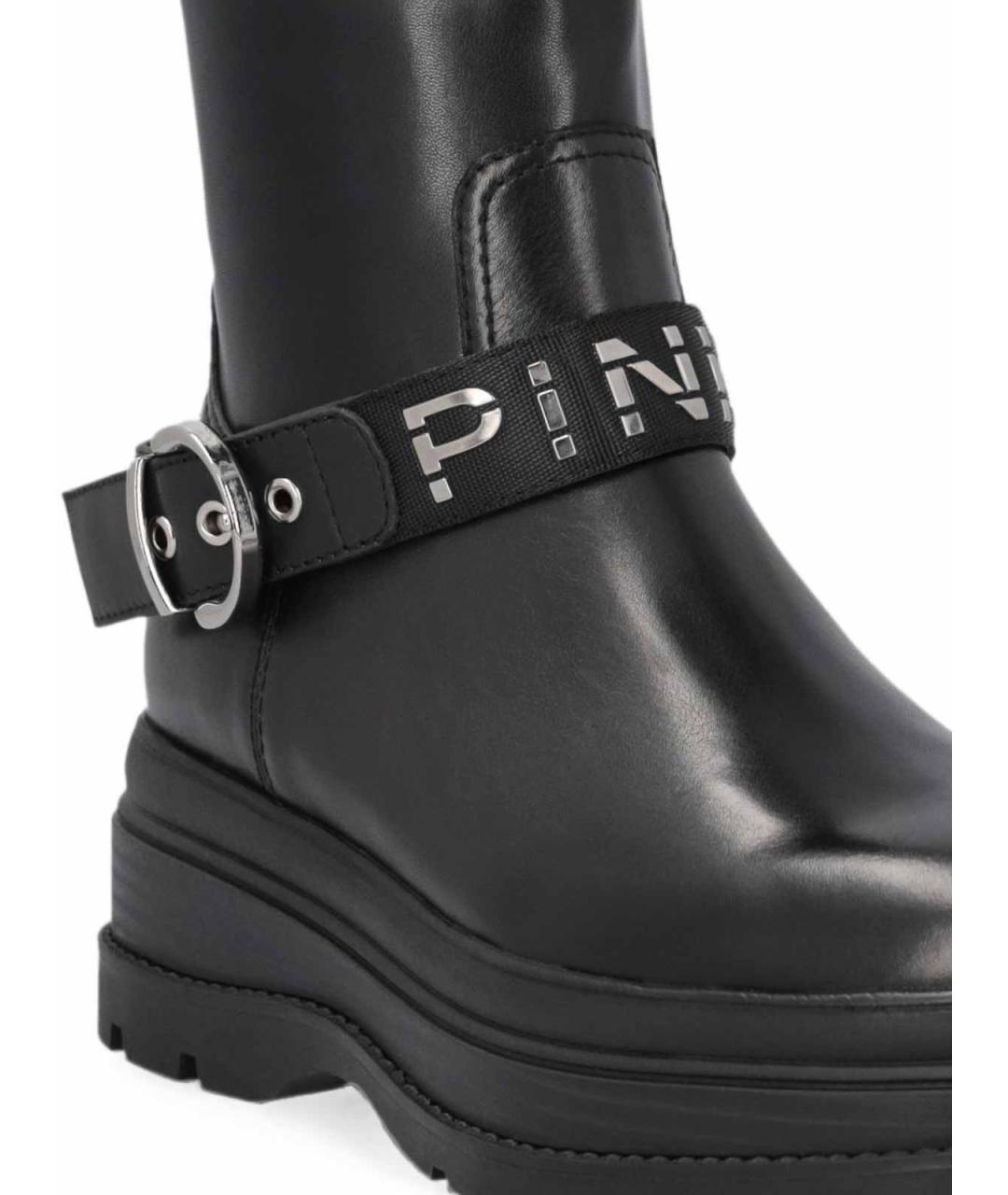 PINKO Черные кожаные ботинки, фото 6