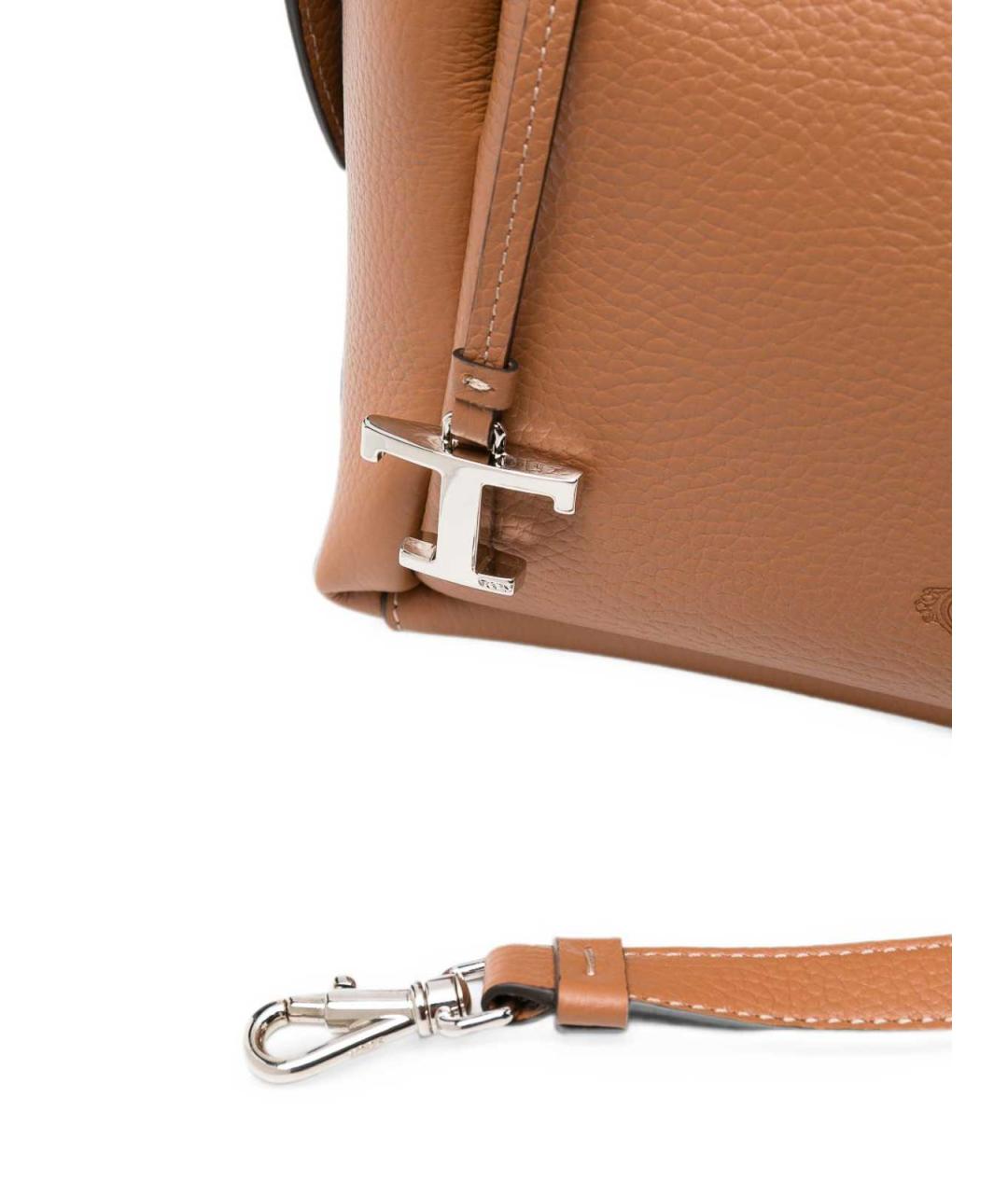 TOD'S Коричневая кожаная сумка тоут, фото 5