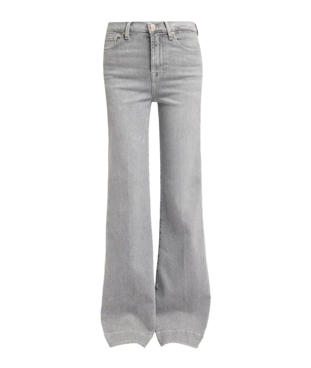 7 FOR ALL MANKIND Серые хлопковые джинсы клеш, фото 1