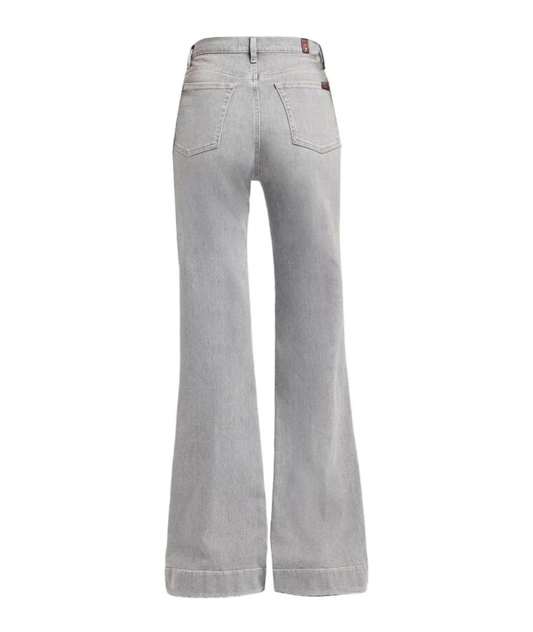 7 FOR ALL MANKIND Серые хлопковые джинсы клеш, фото 2