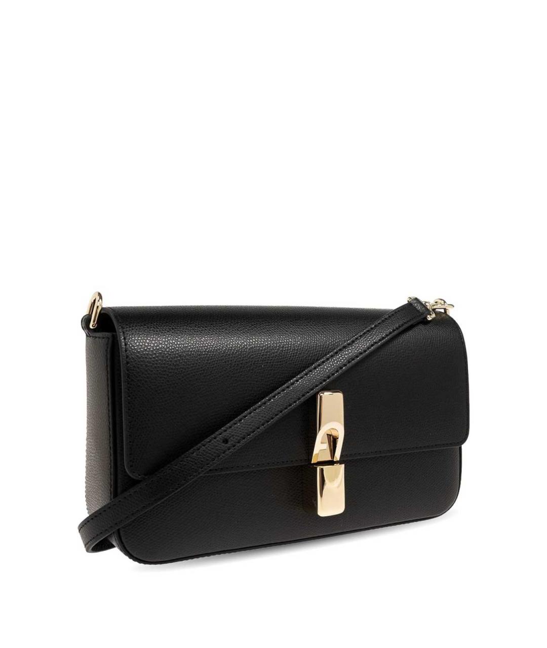 FURLA Черная кожаная сумка через плечо, фото 3