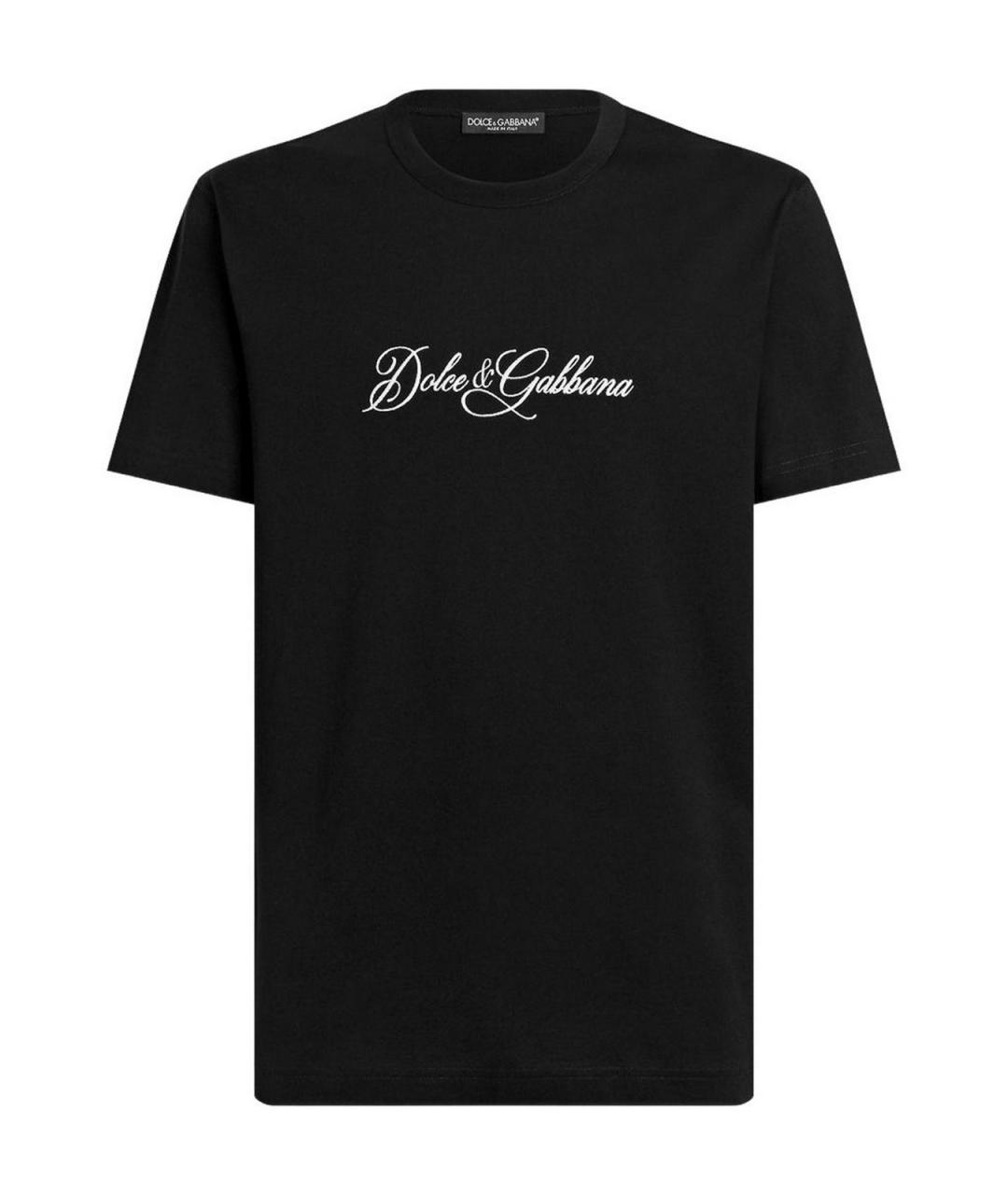 DOLCE&GABBANA Черная хлопковая футболка, фото 1