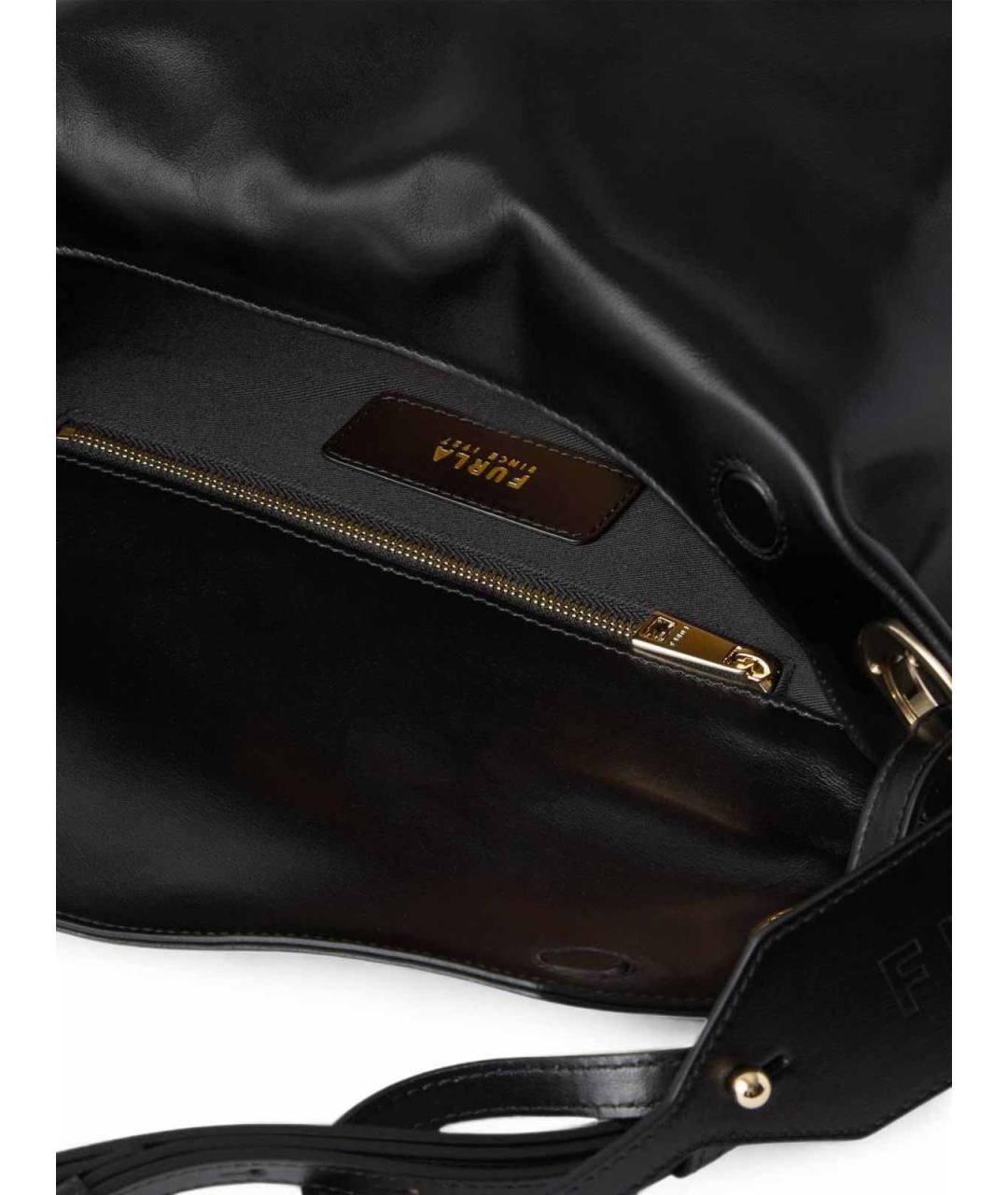 FURLA Черная кожаная сумка через плечо, фото 3