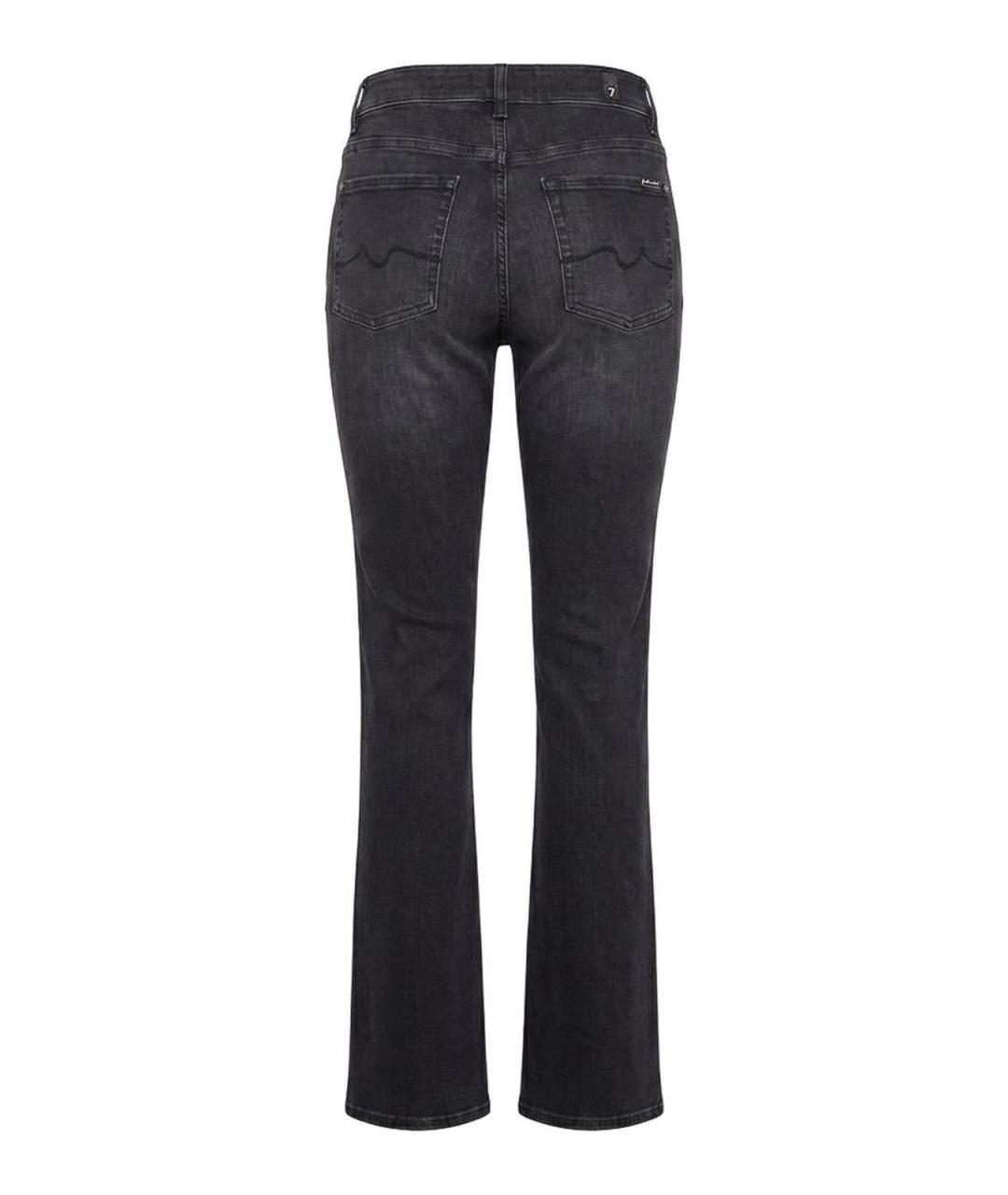 7 FOR ALL MANKIND Черные хлопковые джинсы клеш, фото 2