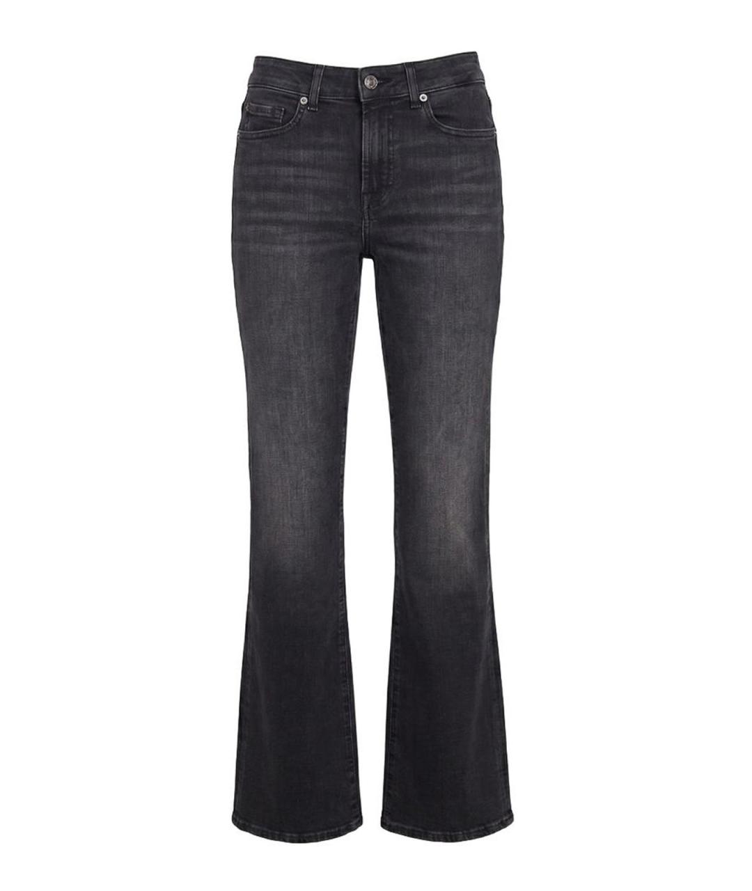 7 FOR ALL MANKIND Черные хлопковые джинсы клеш, фото 1