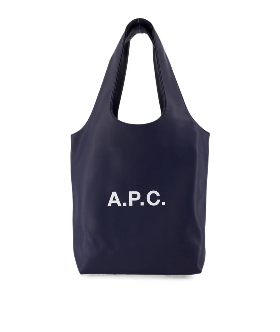 A.P.C. Синяя синтетическая сумка тоут, фото 1