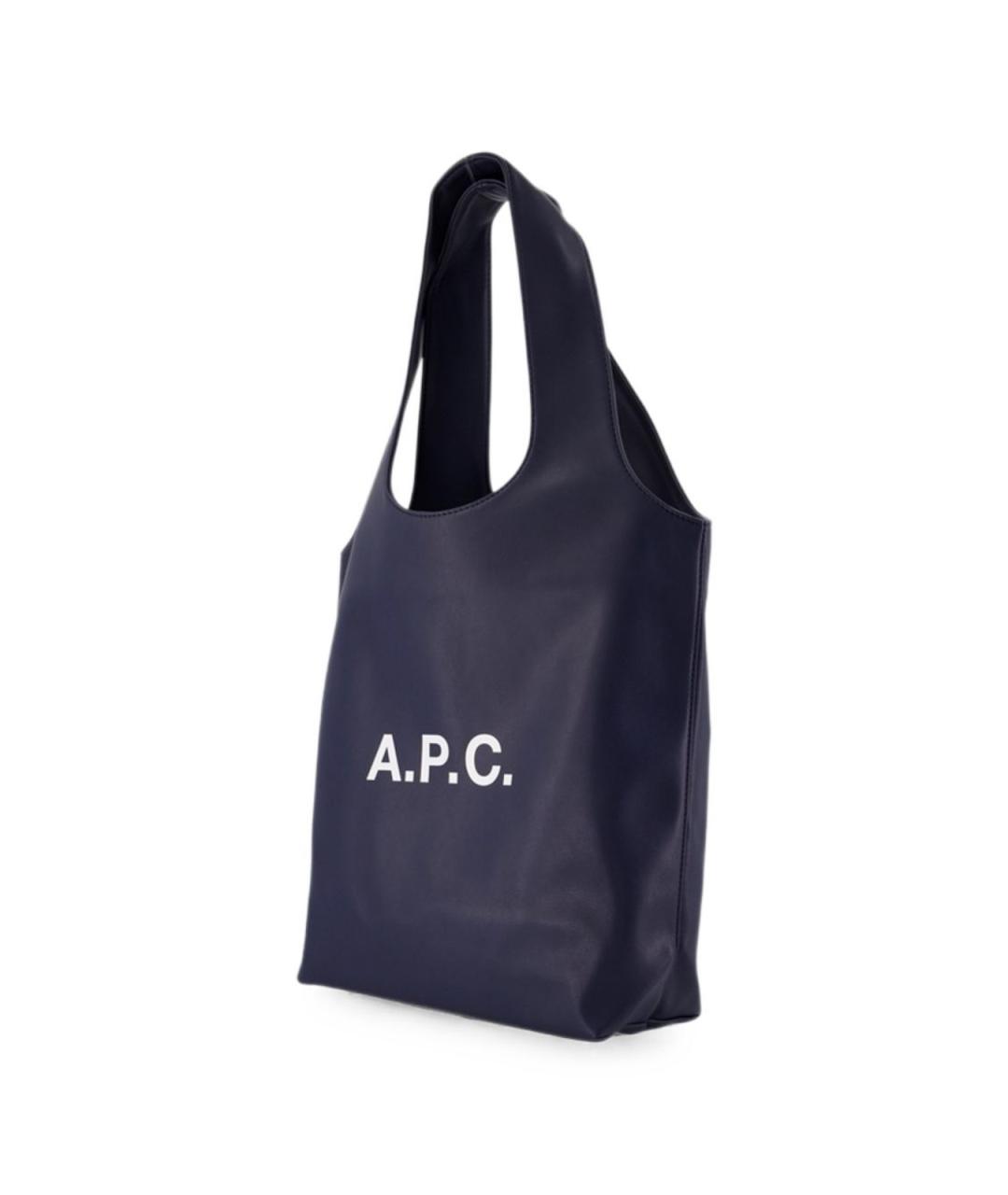 A.P.C. Синяя синтетическая сумка тоут, фото 2