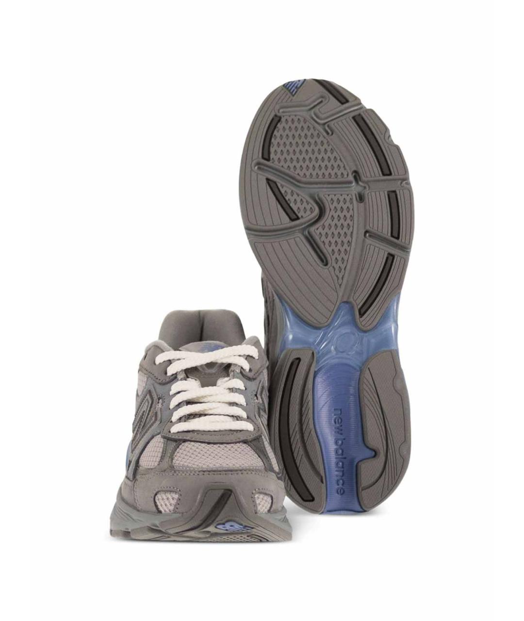 NEW BALANCE Серые кожаные низкие кроссовки / кеды, фото 5