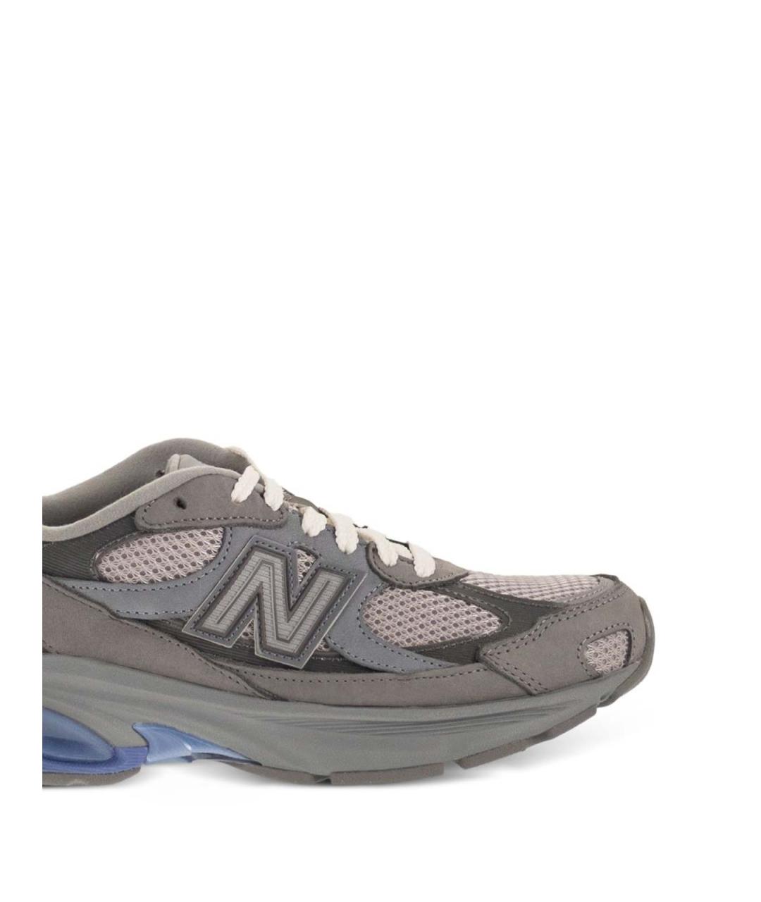 NEW BALANCE Серые кожаные низкие кроссовки / кеды, фото 2