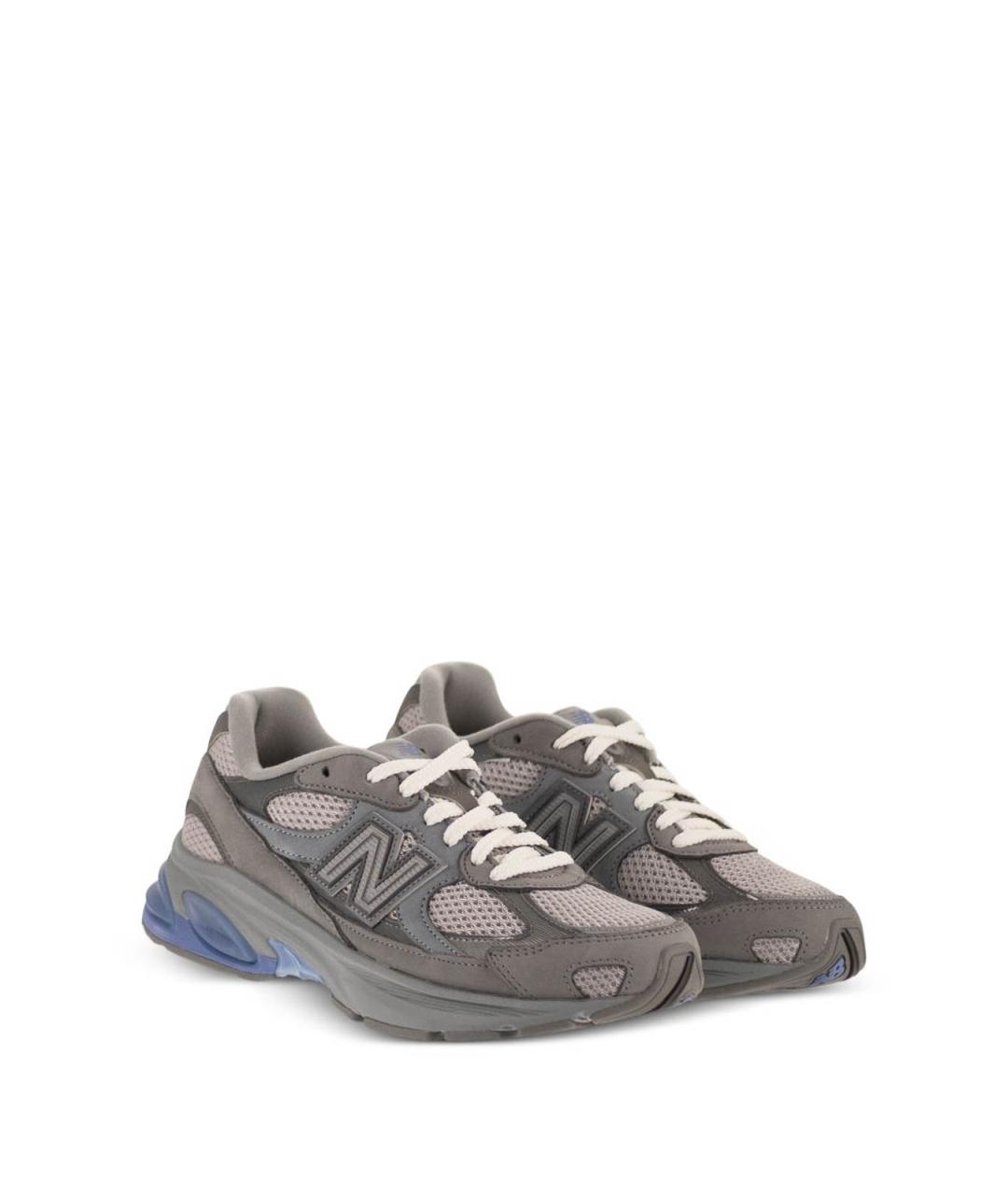 NEW BALANCE Серые кожаные низкие кроссовки / кеды, фото 6