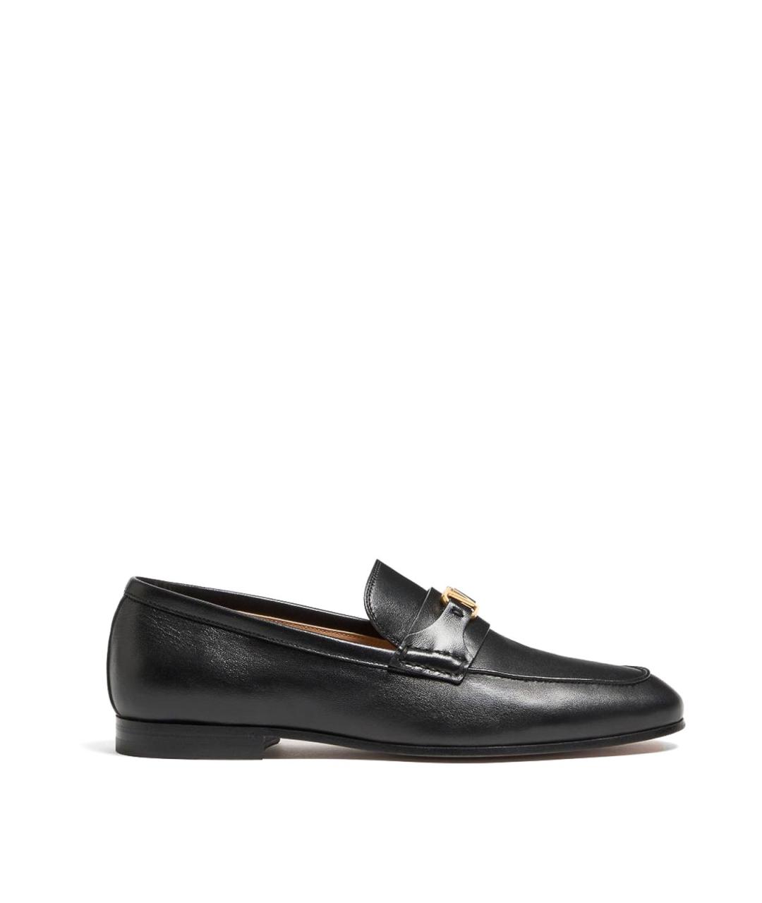 VALENTINO Черные кожаные лоферы, фото 1