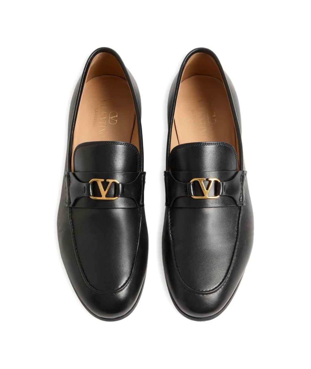 VALENTINO Черные кожаные лоферы, фото 3