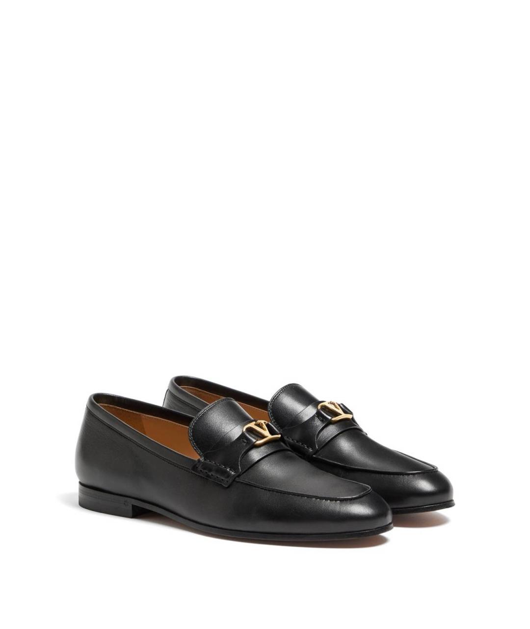 VALENTINO Черные кожаные лоферы, фото 5