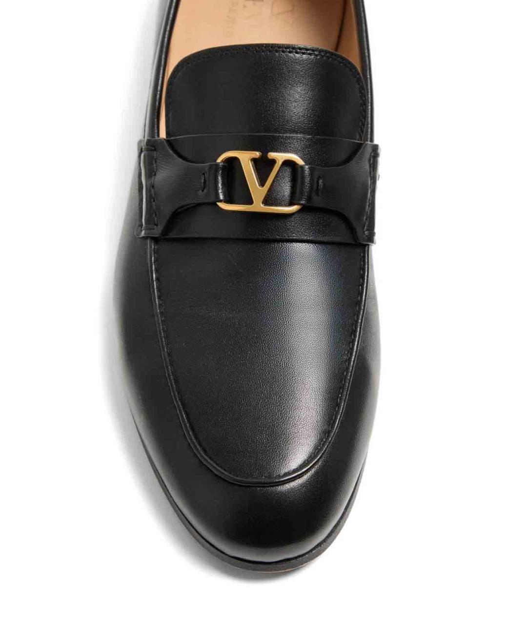 VALENTINO Черные кожаные лоферы, фото 6