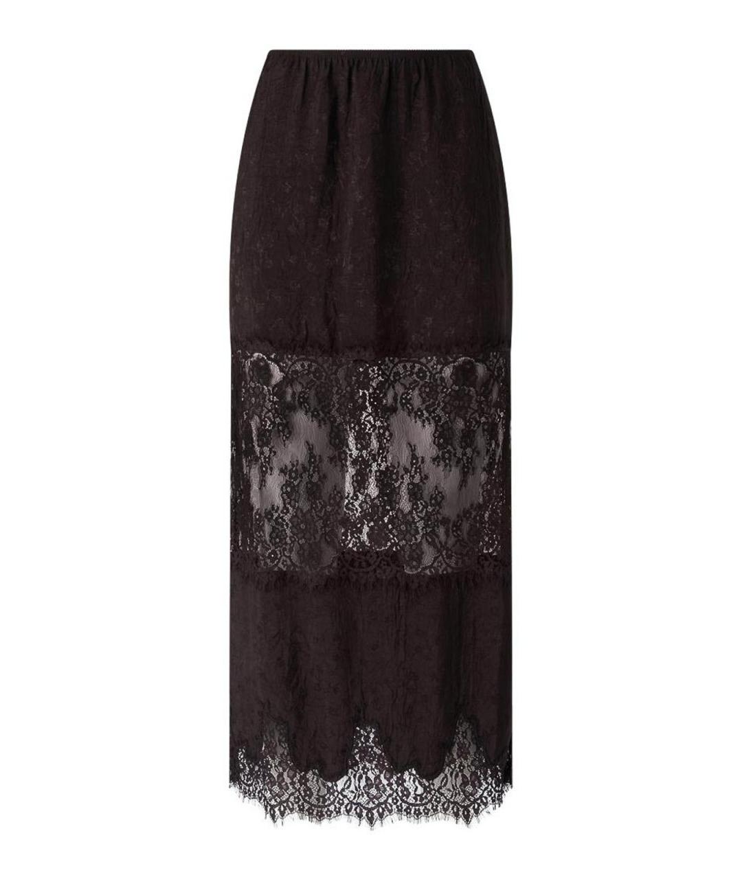 PINKO Коричневая ацетатная юбка макси, фото 1