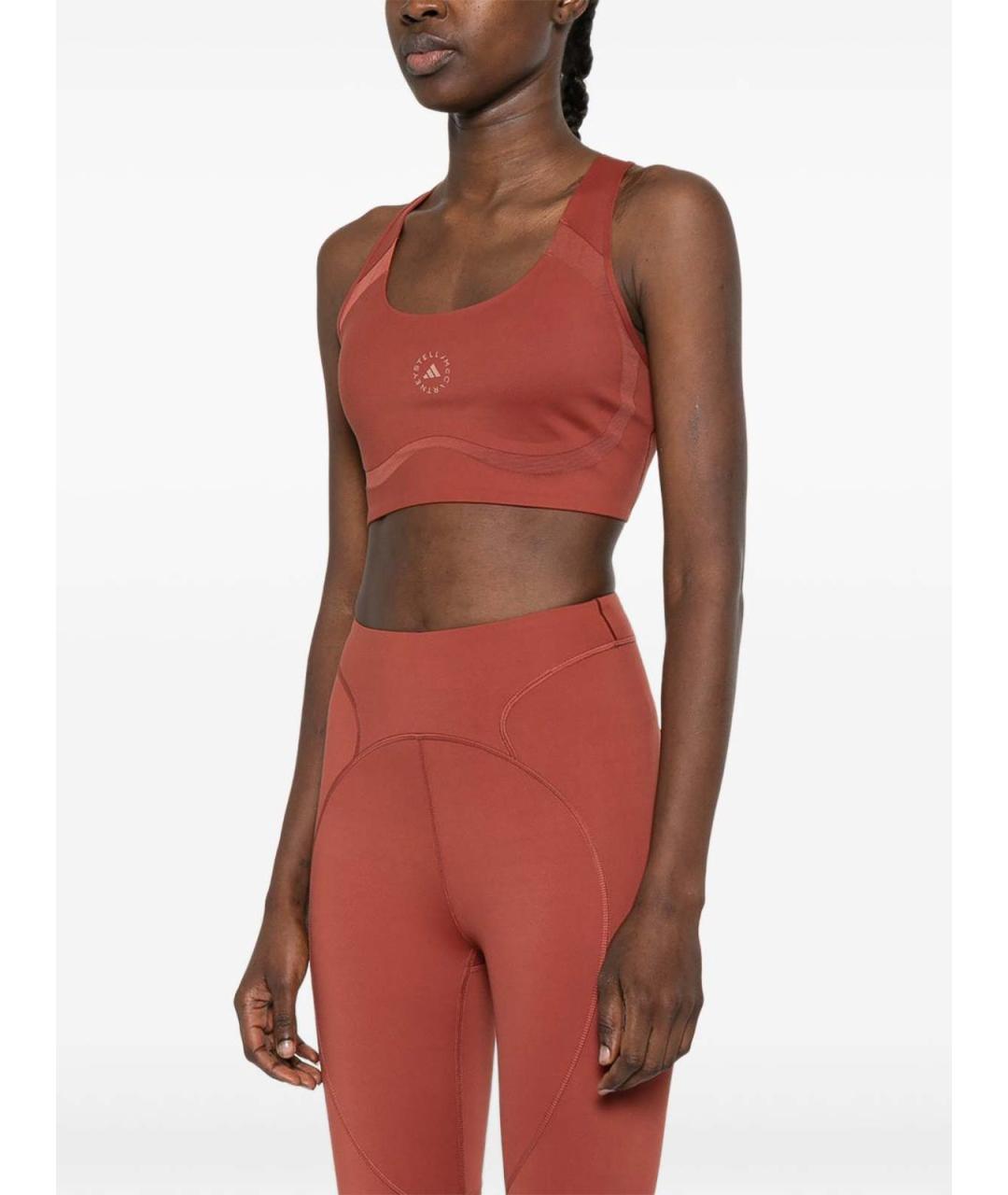 ADIDAS BY STELLA MCCARTNEY Оранжевая полиамидовая майка, фото 4