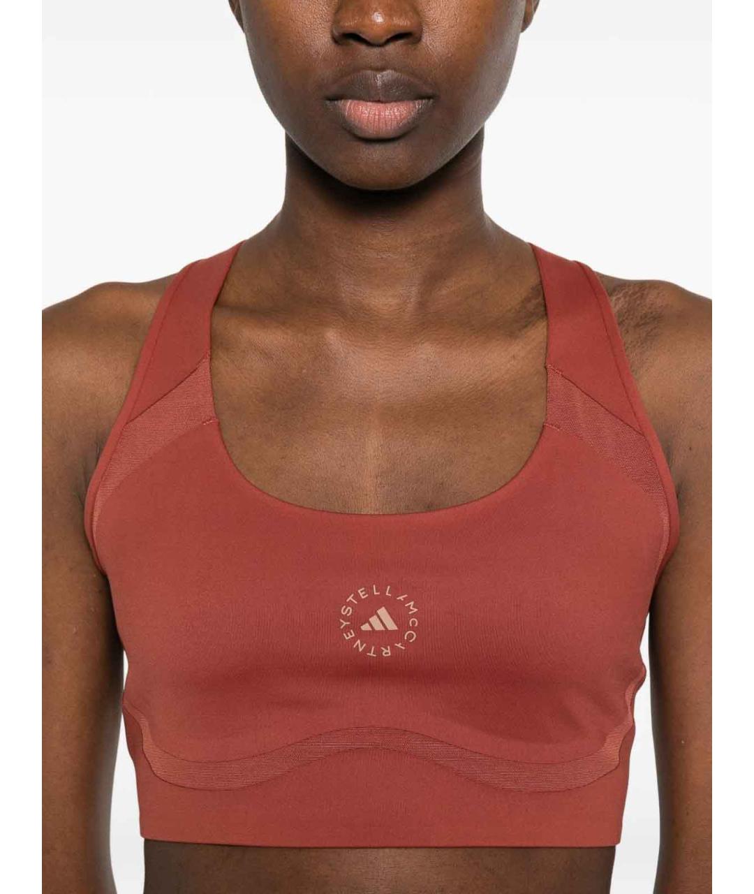 ADIDAS BY STELLA MCCARTNEY Оранжевая полиамидовая майка, фото 2