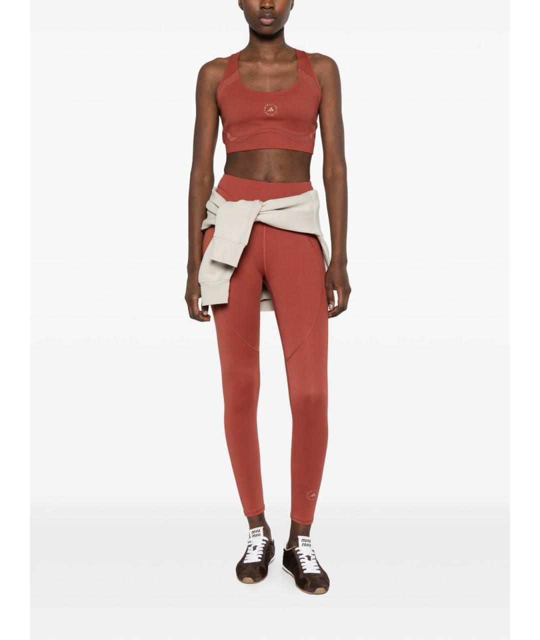 ADIDAS BY STELLA MCCARTNEY Оранжевая полиамидовая майка, фото 3