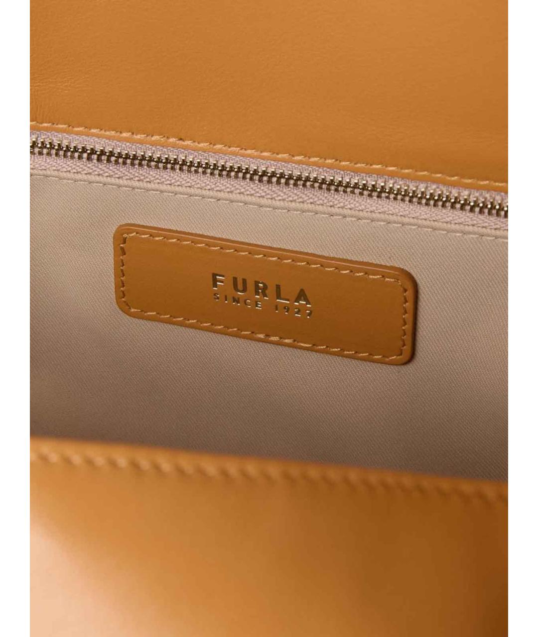 FURLA Коричневая сумка через плечо, фото 4