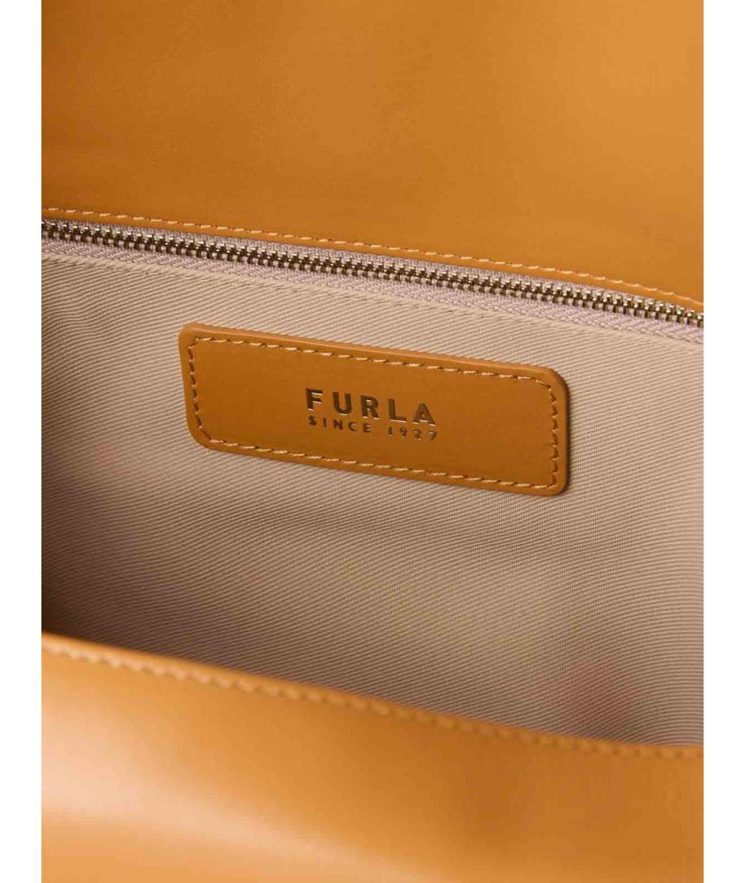 FURLA Коричневая сумка через плечо, фото 4