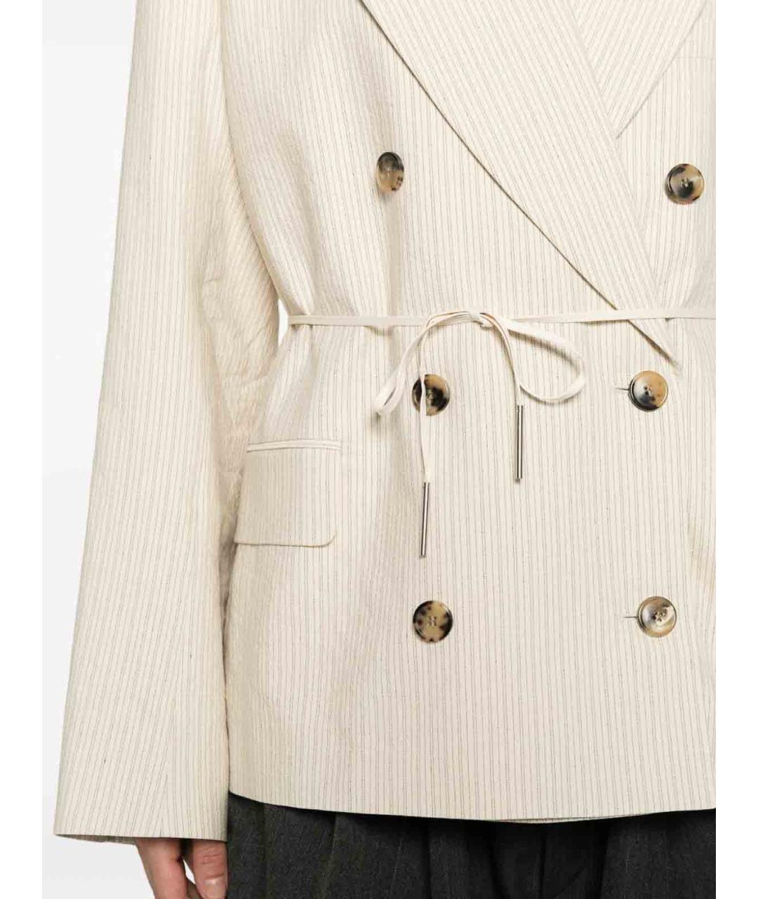 DRIES VAN NOTEN Бежевый хлопковый жакет/пиджак, фото 3