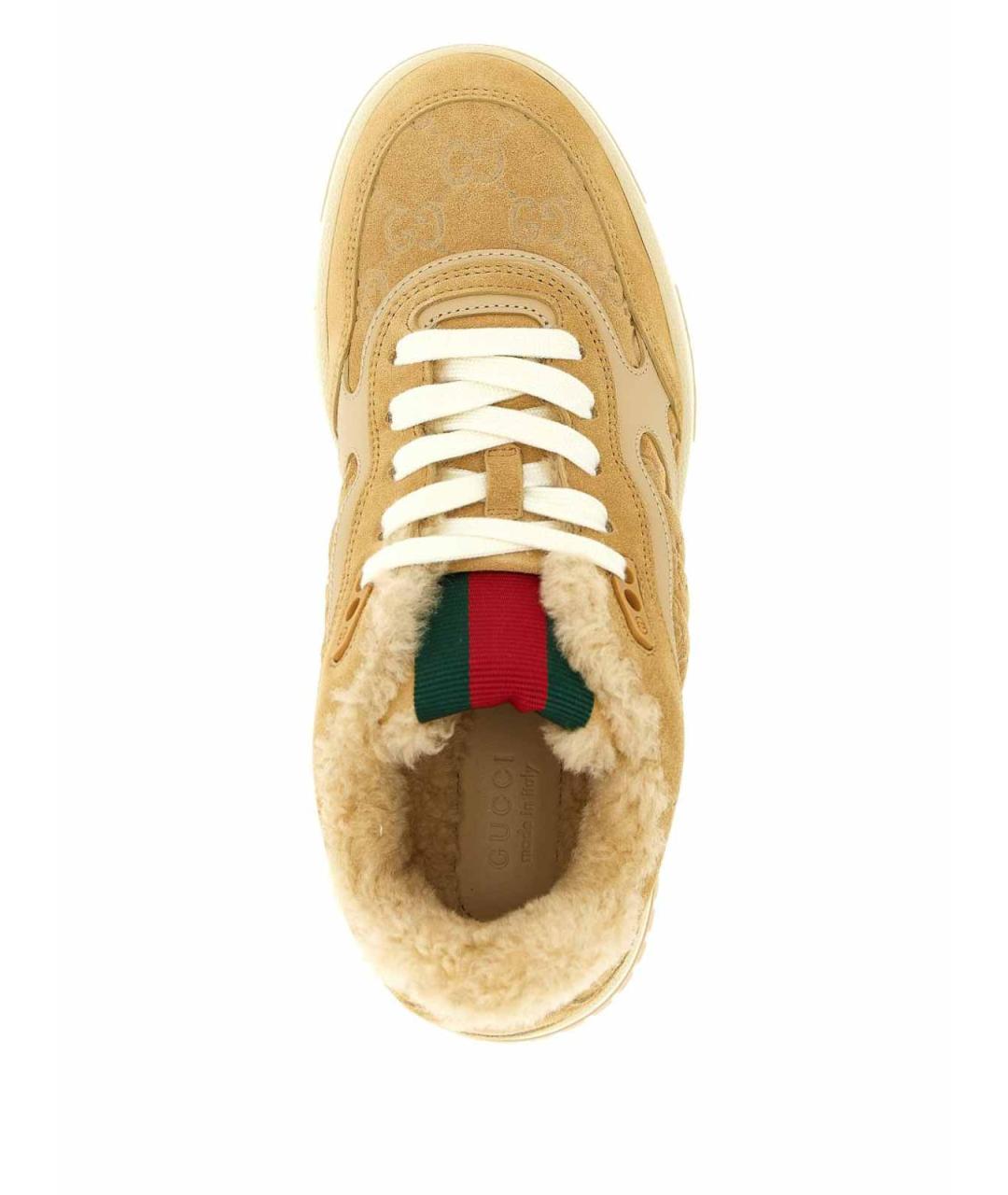 GUCCI Бежевые замшевые кеды, фото 2