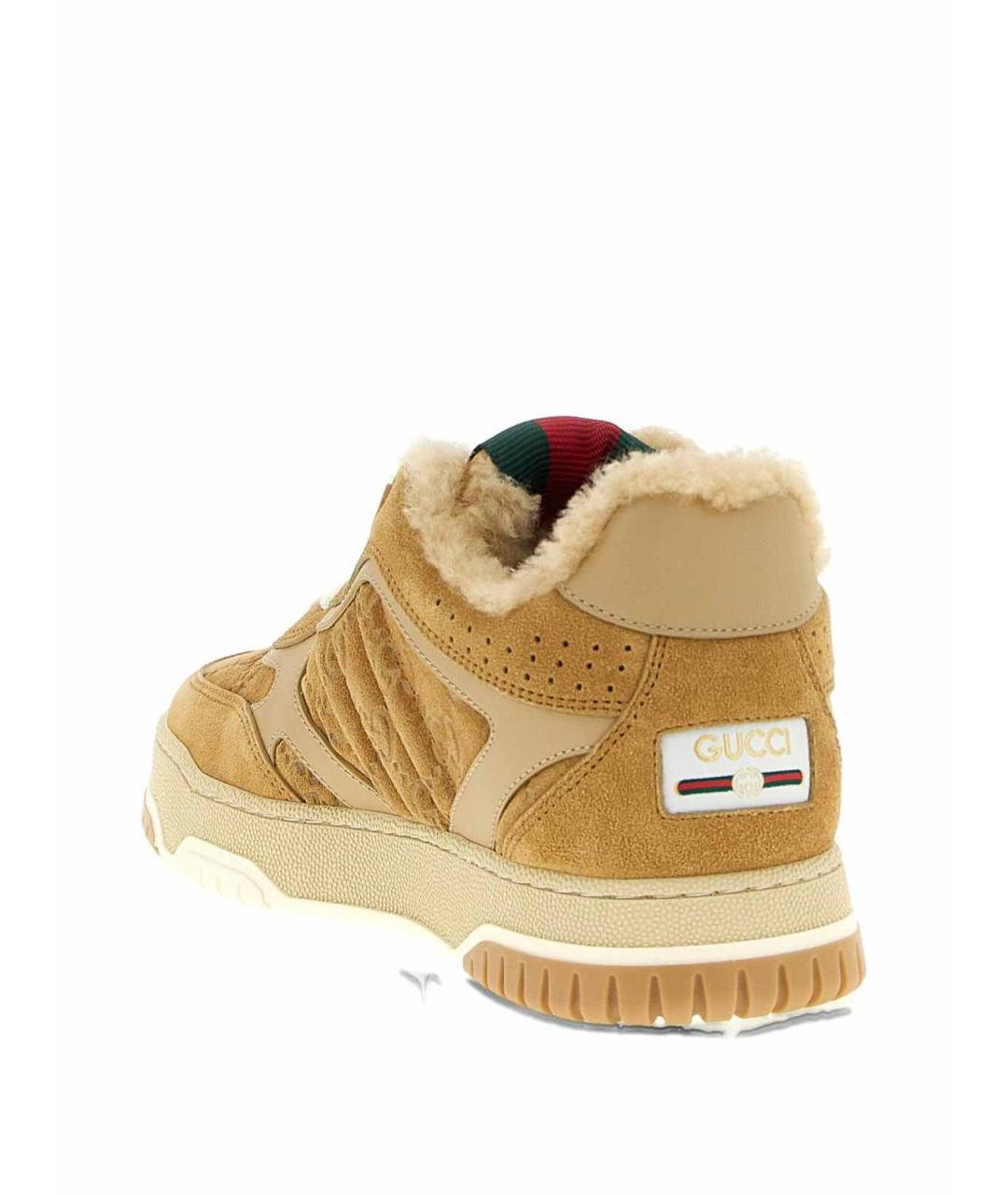 GUCCI Бежевые замшевые кеды, фото 4