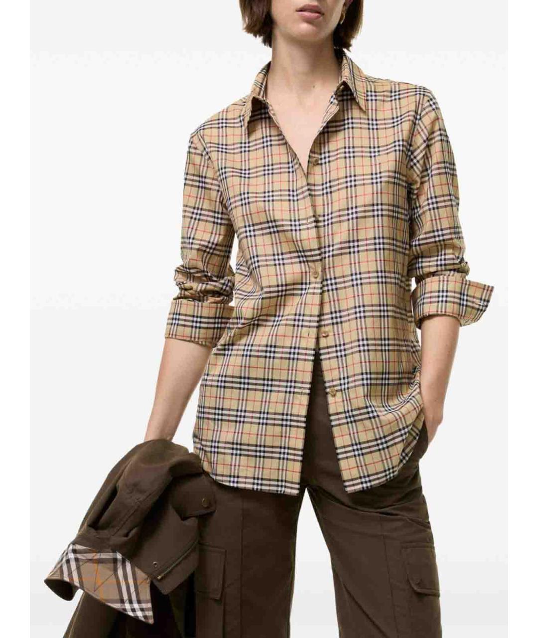 BURBERRY Черная хлопковая рубашка, фото 2